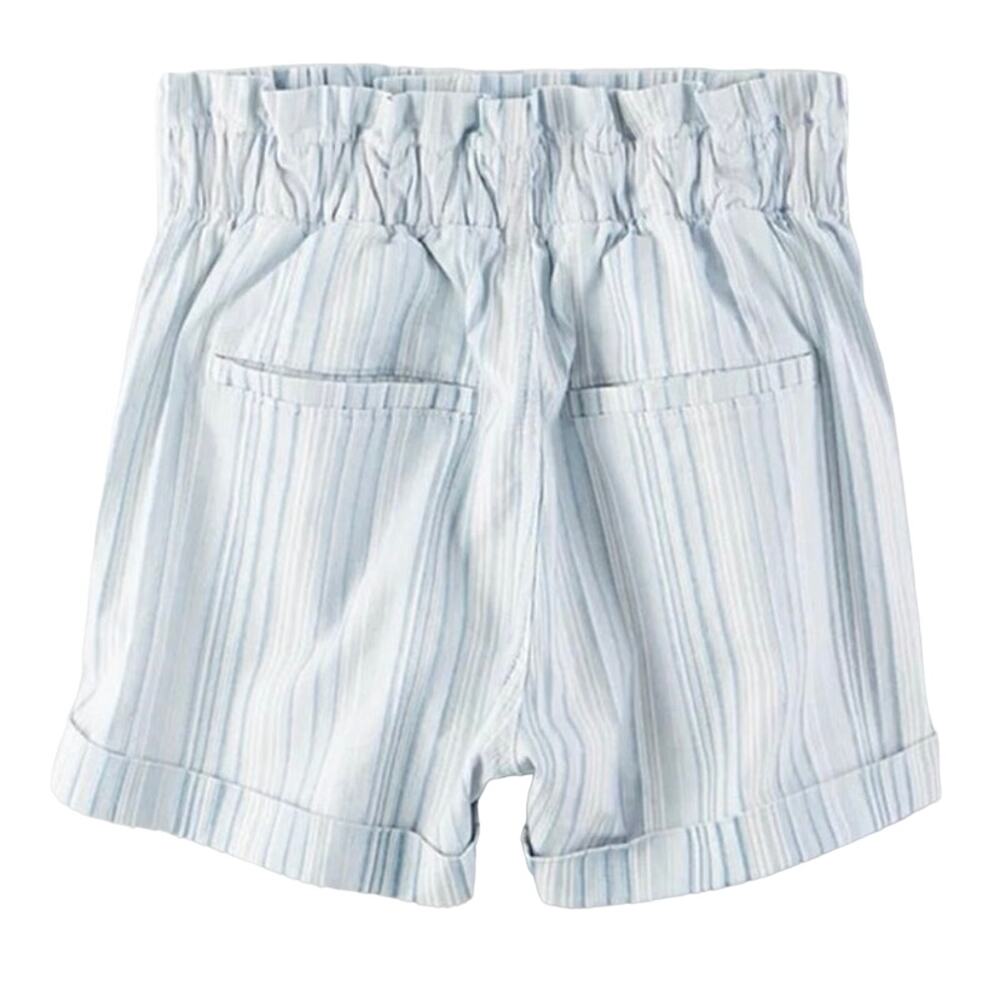 American Eagle AE Striped Mom Shorts Size 6 Light Blue White Ultra High Rise - Picture 4 of 16